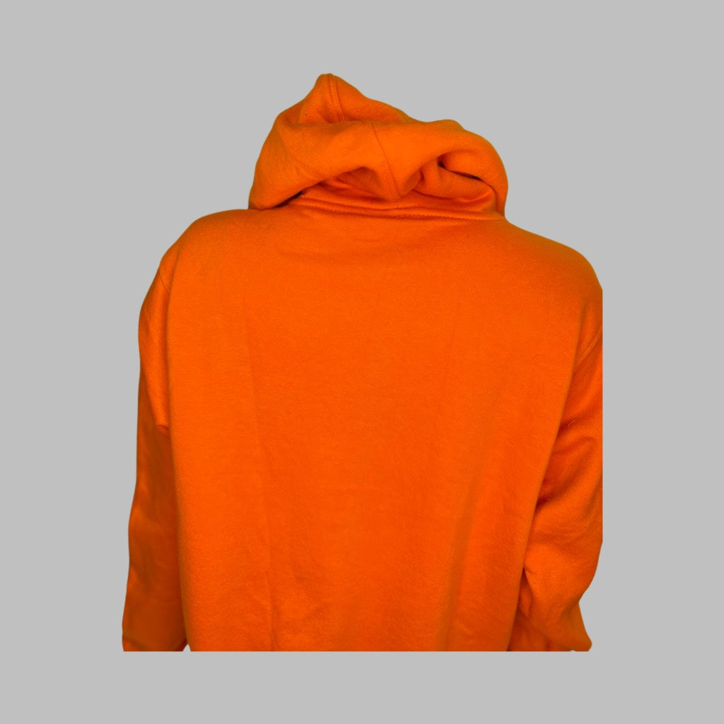 Women's Orange Hoodie with Afro Puffs Logo [Unique Design] INAG - It's Not A Game Apparel™