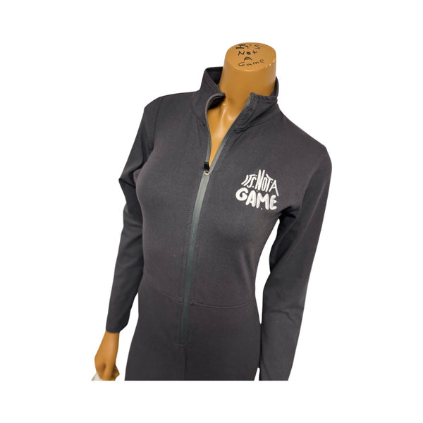 "Women's Body Jumpsuit with White Embroidered Logo [Stylish Comfort] It's Not a Game - It's Not A Game Apparel™