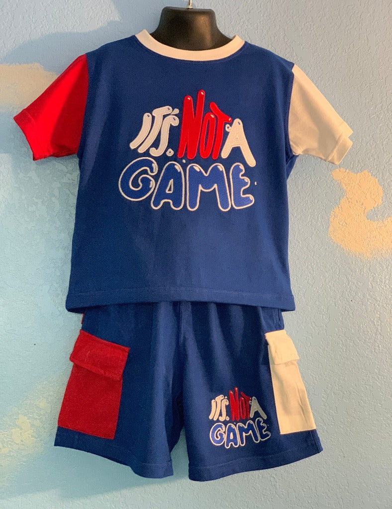 Custom Youth Red, Blue and White Shorts Sets: Stylish Options for Kids - It's Not A Game Apparel™