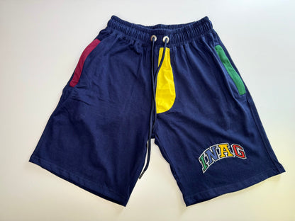 INAG Multicolored Green/ Navy Blue Shorts