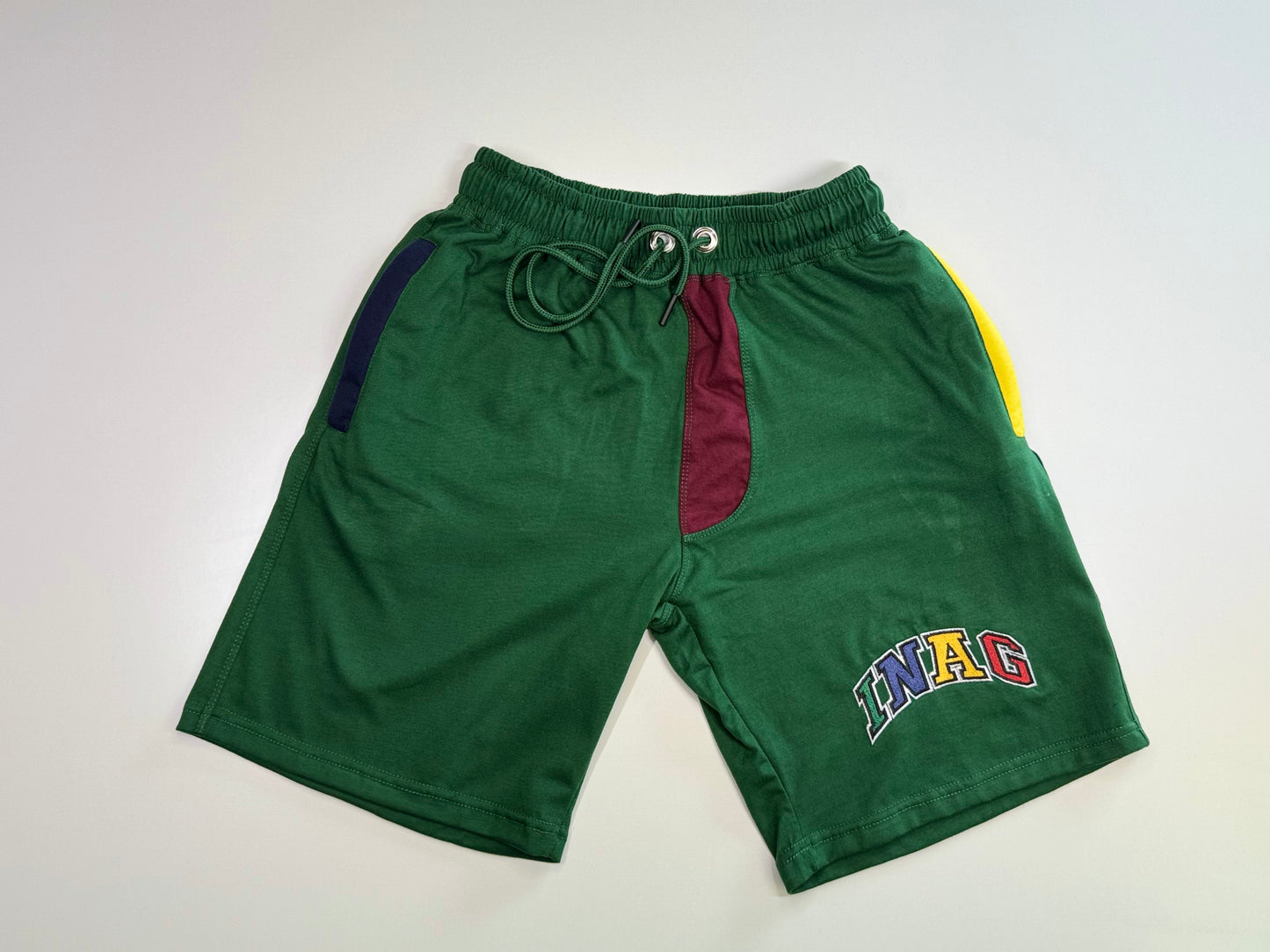 INAG Multicolored Green/ Navy Blue Shorts