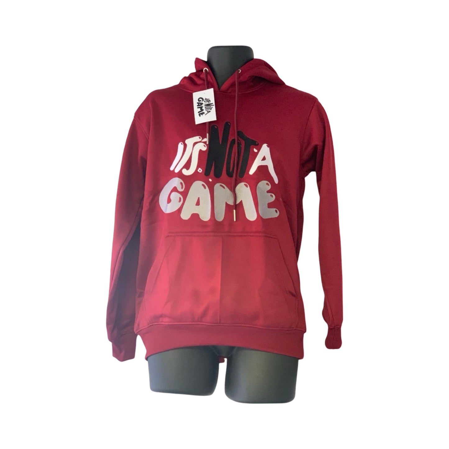 It’s Not a Game Men's Maroon Embroidered Pullover Hoodies