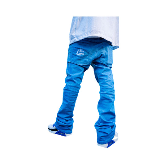 Men's Blue Stacked Jeans