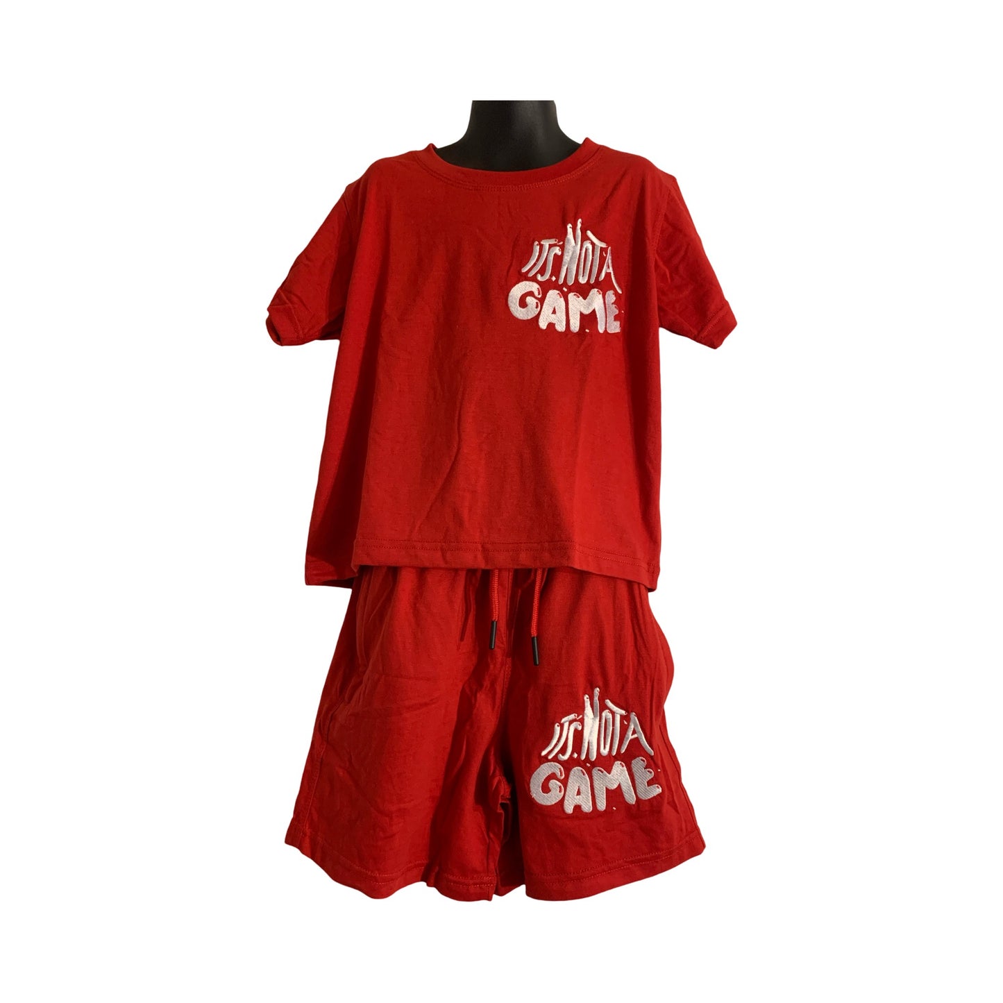 It's Not a Game Youth Embroidered Short Sets