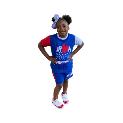 Custom Youth Red, Blue and White Short Sets: Stylish Options for Kids