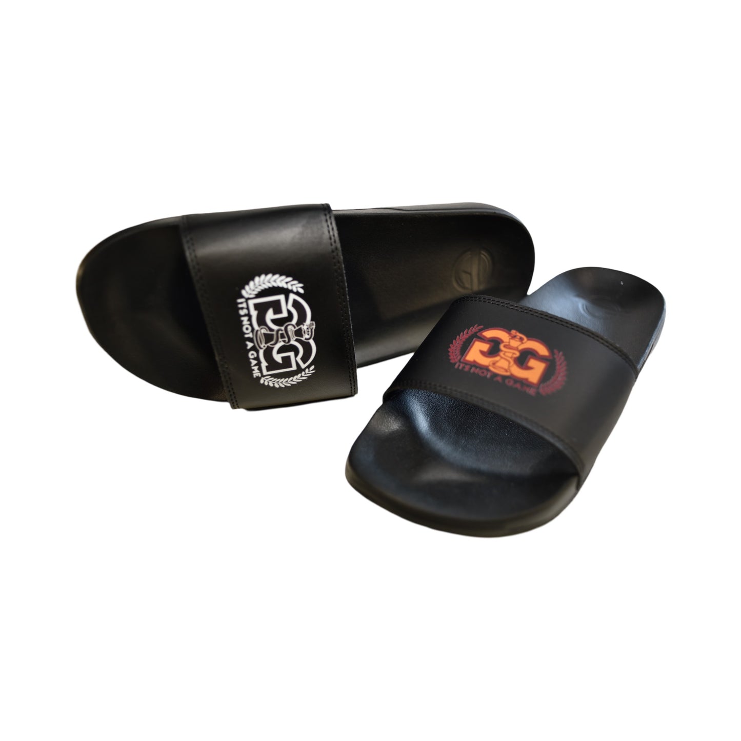 Black Cobra Crown Adjustable Flat Slip On unisex slides