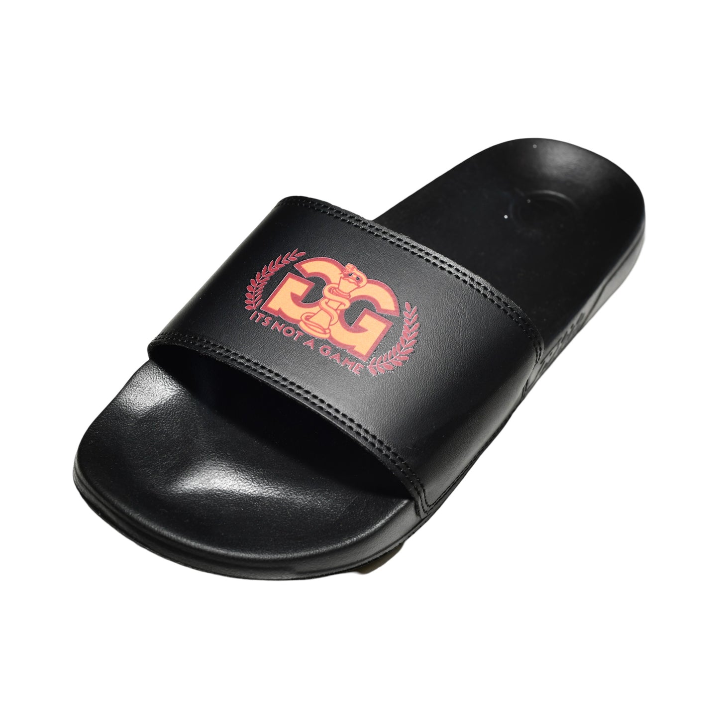 Black Cobra Crown Adjustable Flat Slip On unisex slides