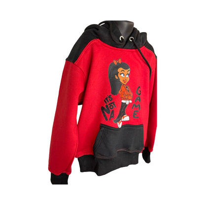 Youth Black & Red Black Hoodie With Lil Girl Logo