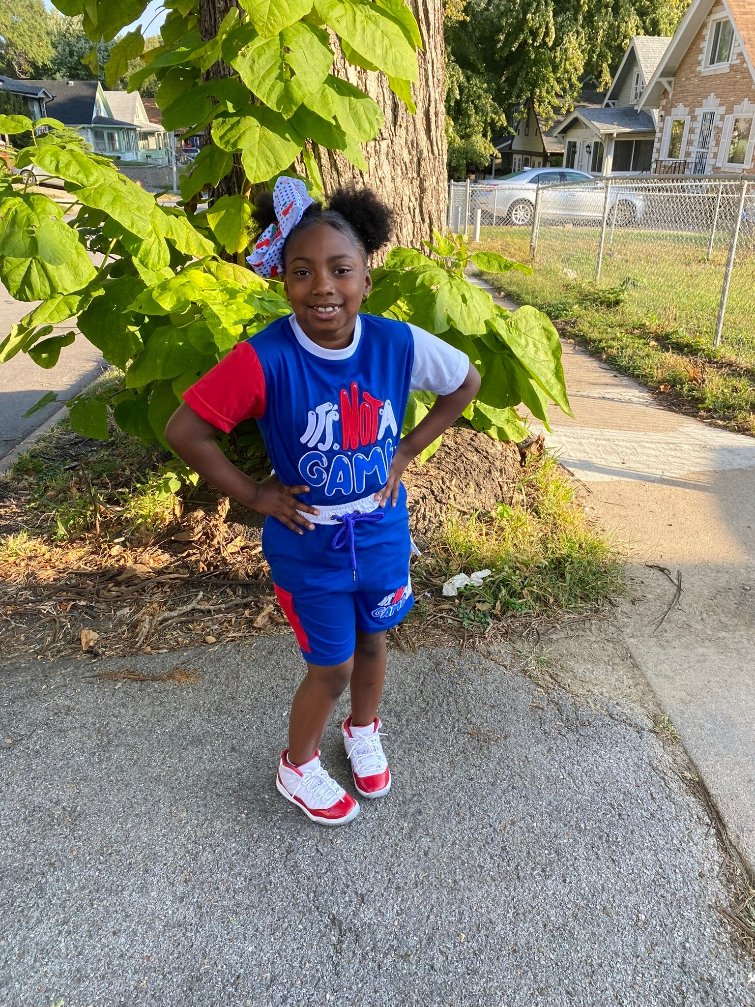 Custom Youth Red, Blue and White Shorts Sets: Stylish Options for Kids