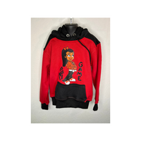 Youth Black & Red Black Hoodie With Lil Girl Logo