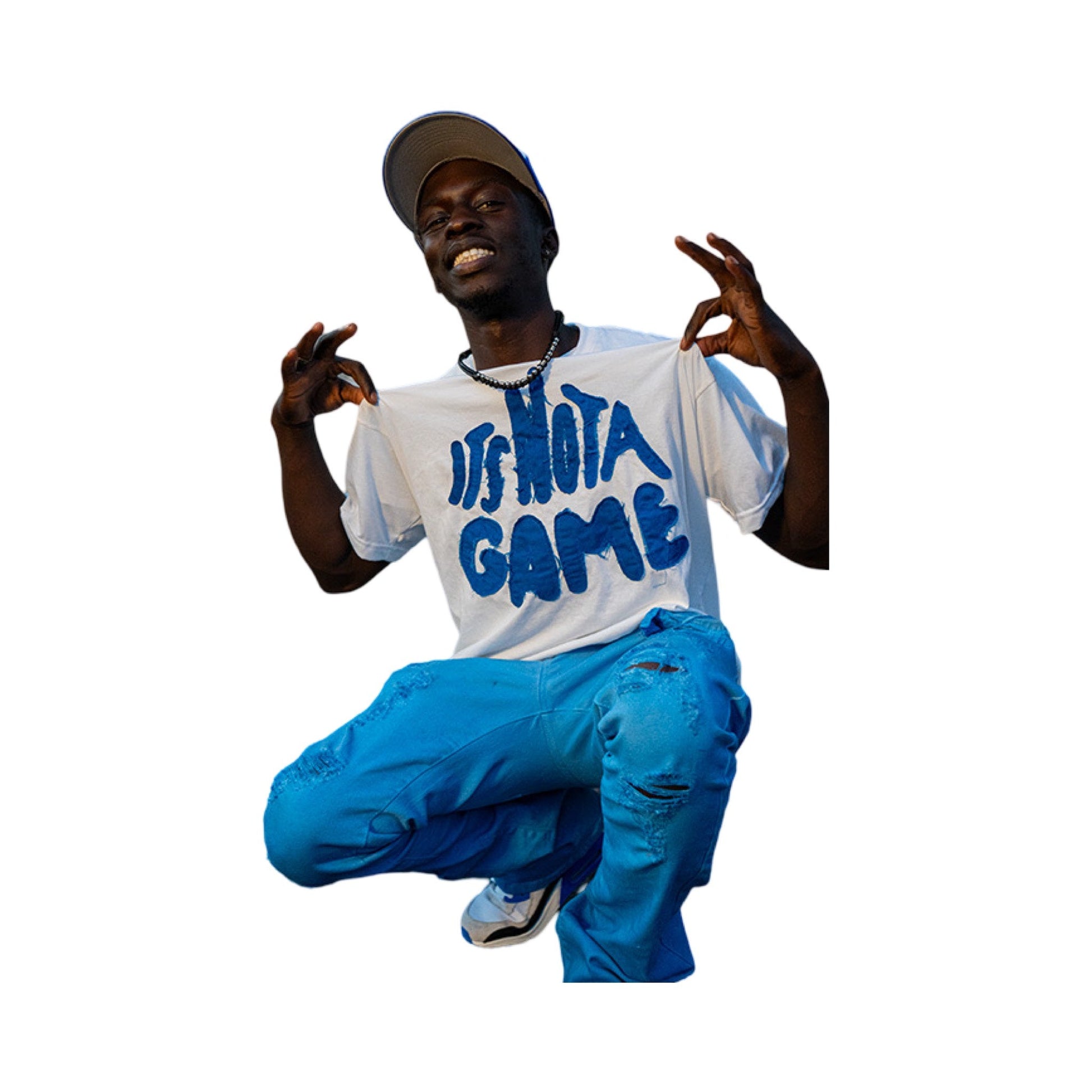 Men's Blue Graphic T Shirt - It's Not A Game Apparel™