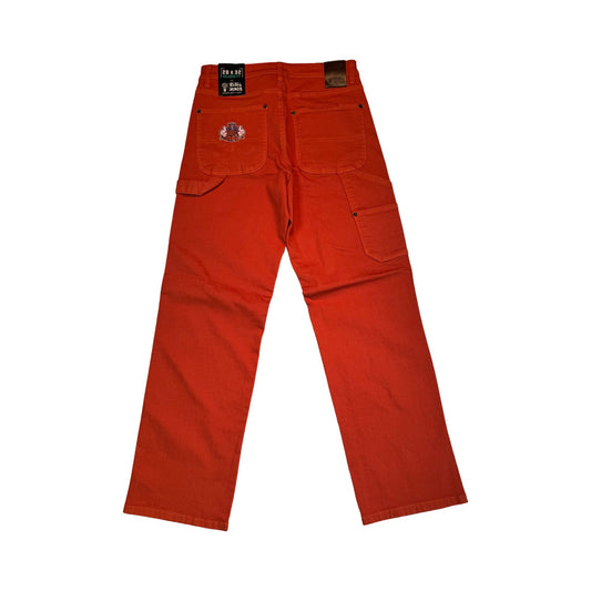 Orange Carpenter Pants with Money Hands Logo - It's Not A Game Apparel™