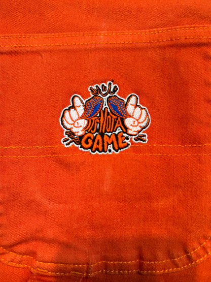 Orange Carpenter Pants with Money Hands Logo - It's Not A Game Apparel™