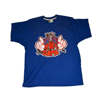 Royal Blue T-Shirt with Money Hands Logo - It's Not A Game Apparel™