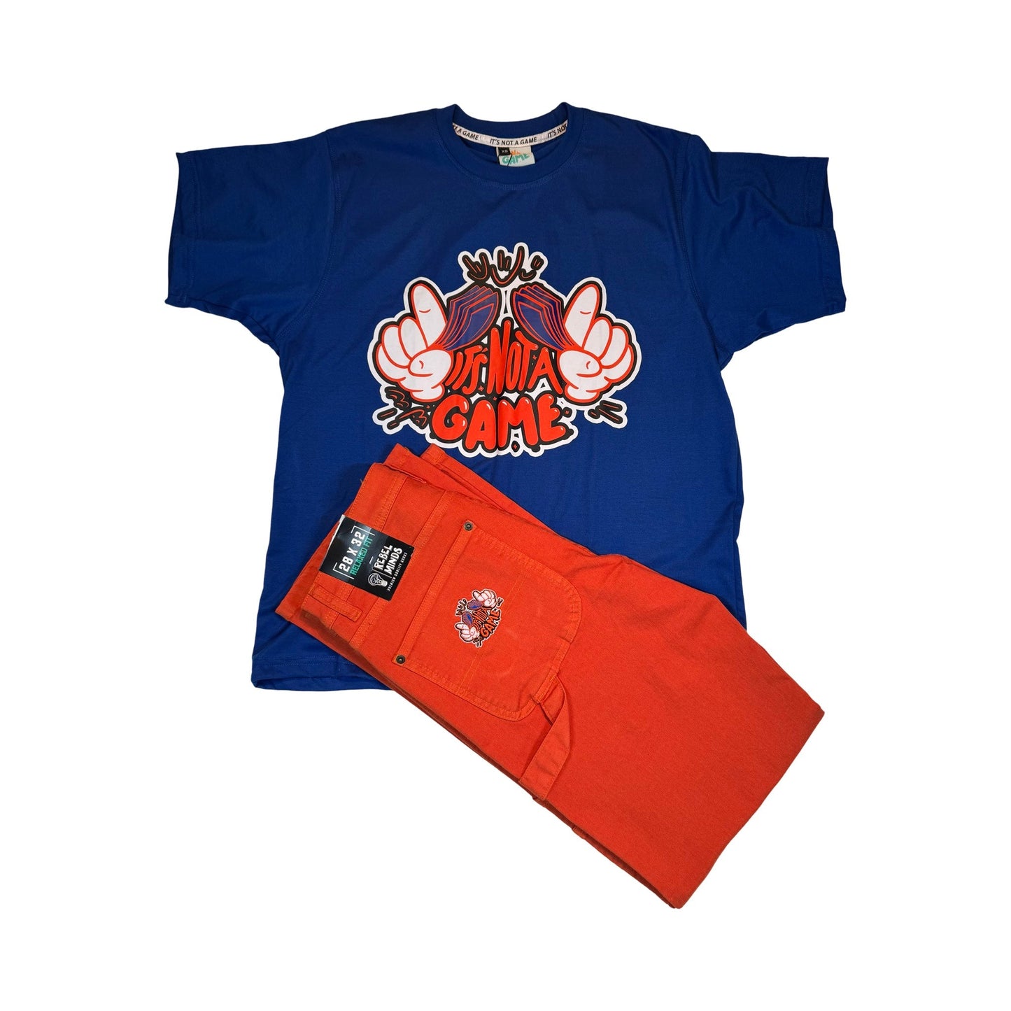 Royal Blue T-Shirt with Money Hands Logo - It's Not A Game Apparel™