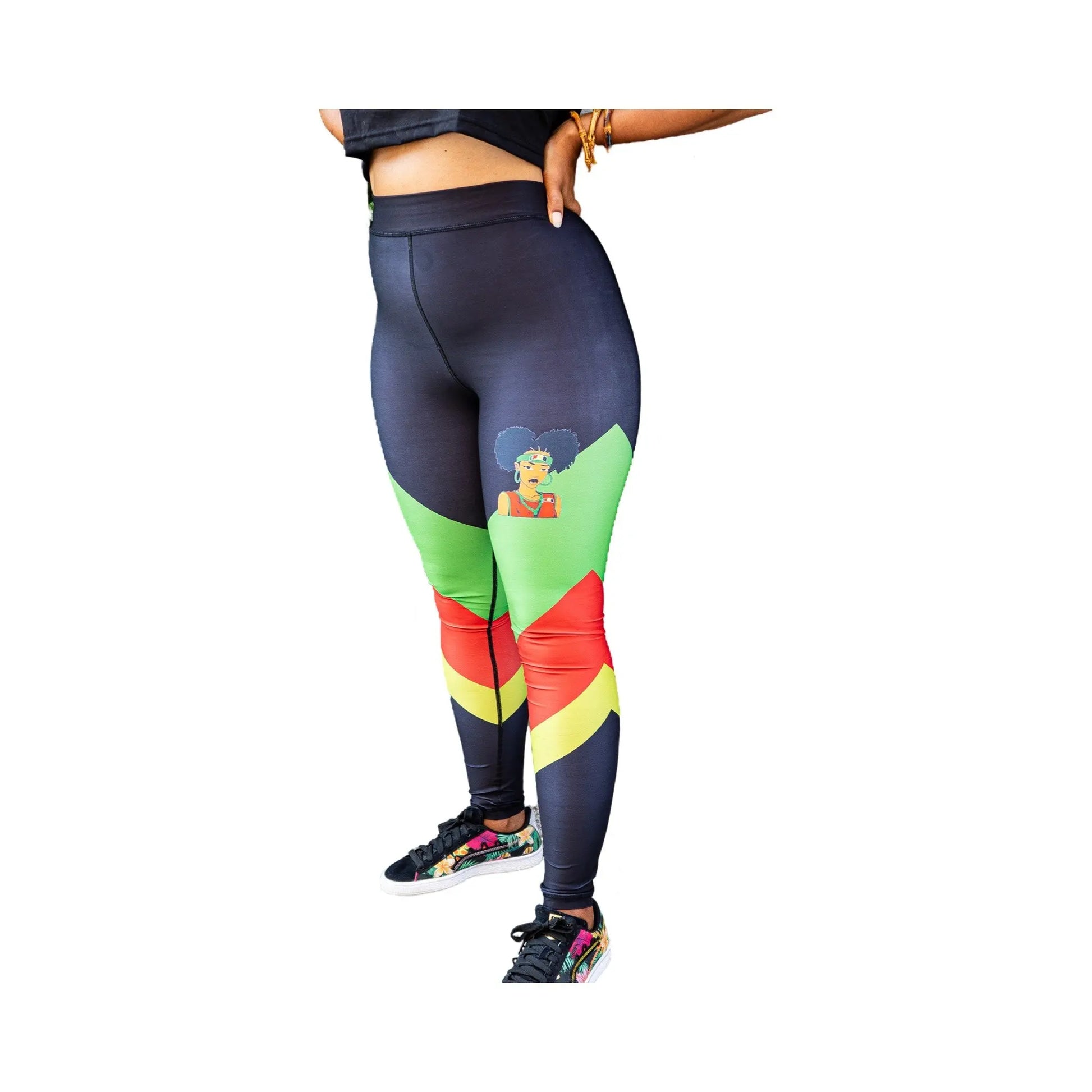 "Custom Graphic Leggings for Afrocentric Style" - It's Not A Game Apparel™