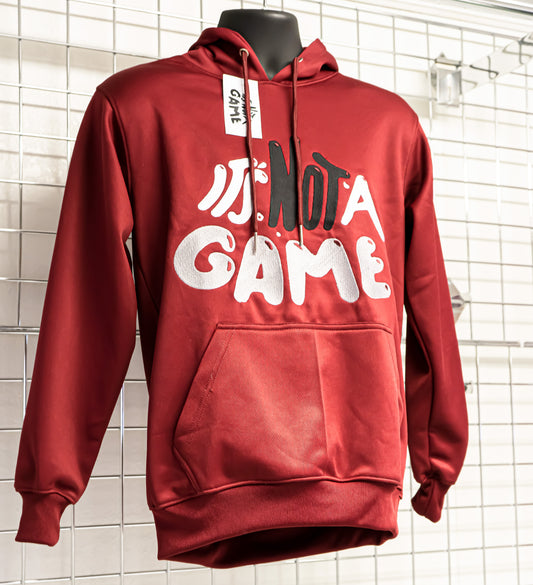 It’s Not a Game Maroon Embroidered Pullover Hoodies - It's Not A Game Apparel™