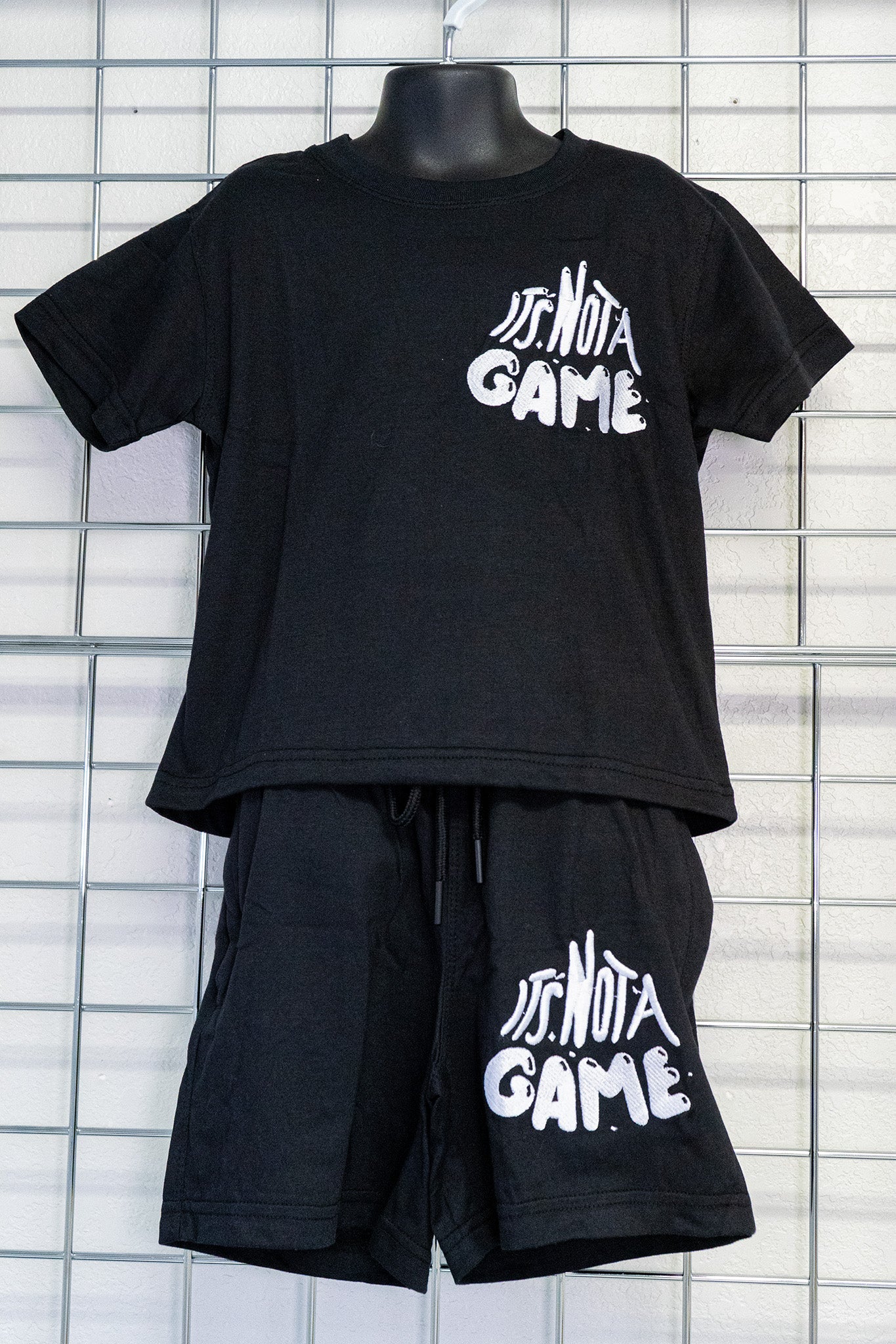 It's Not a Game Youth Embroidered Shorts Sets - It's Not A Game Apparel™